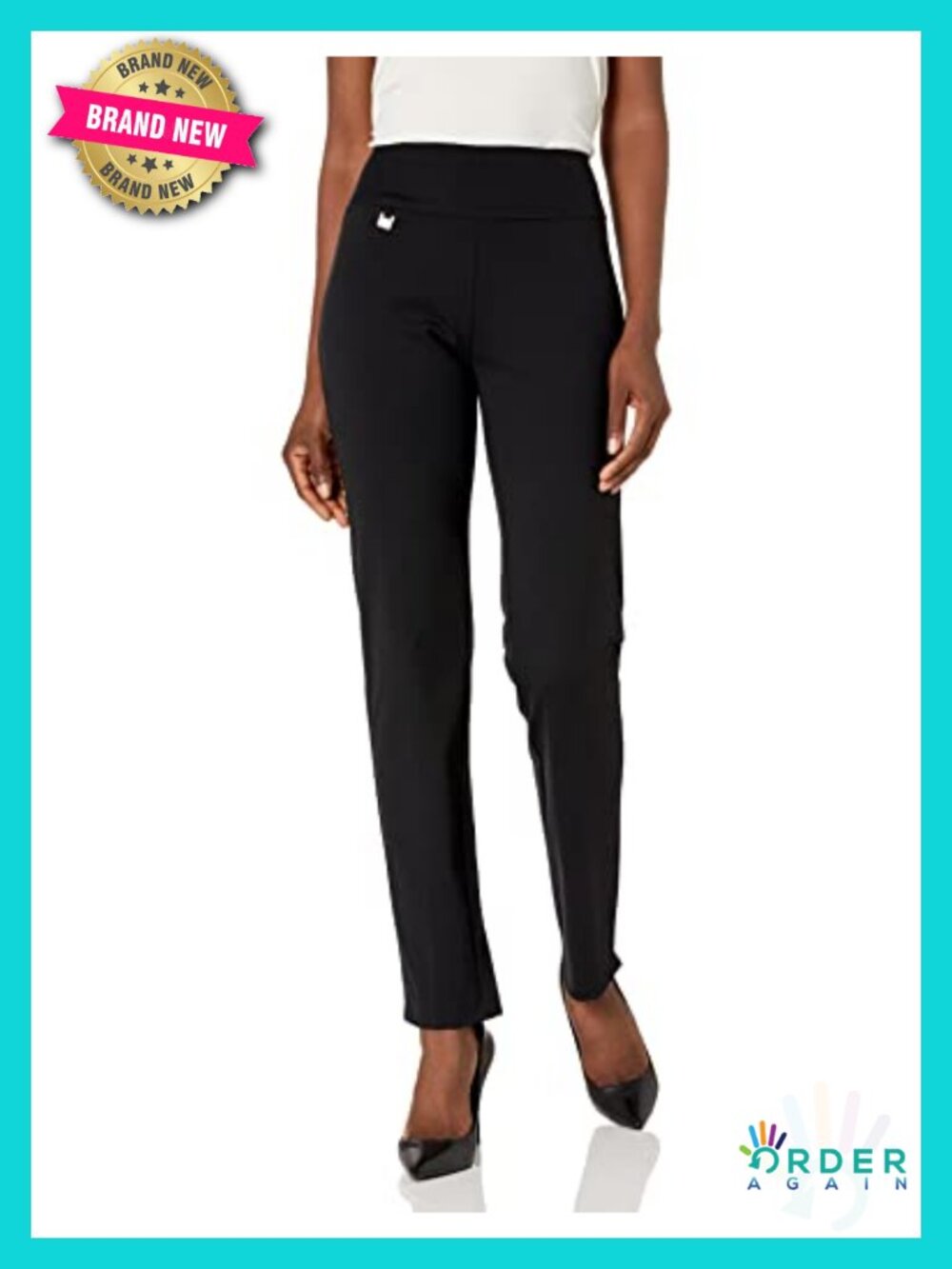 Women's Pull On Stretch Skinny Dress Pants with Tummy Control